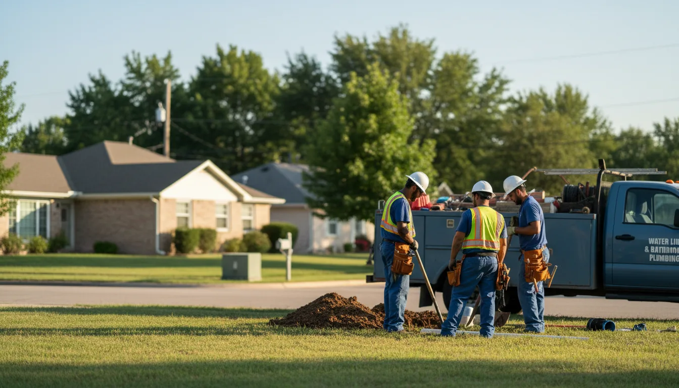 Residential water line and bathroom plumbing service in Rio, WI
